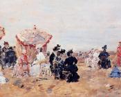 尤金 布丹 : Villers, Beach Scene